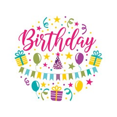 Cappy birthday card with a floral Colorful floral birthday greeting Birthday card with flowers