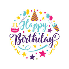 Cappy birthday card with a floral Colorful floral birthday greeting Birthday card with flowers