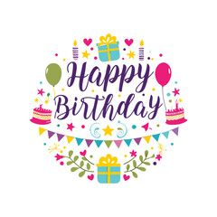 Cappy birthday card with a floral Colorful floral birthday greeting Birthday card with flowers