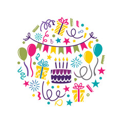 Cappy birthday card with a floral Colorful floral birthday greeting Birthday card with flowers