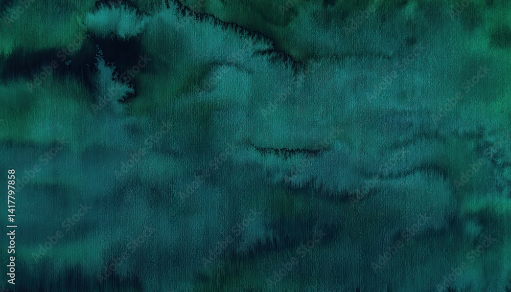 Poster deep teal textured abstract background with vertical grain pattern and watercolor effect for graphic