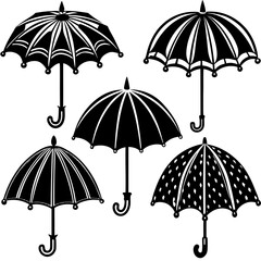set of umbrellas