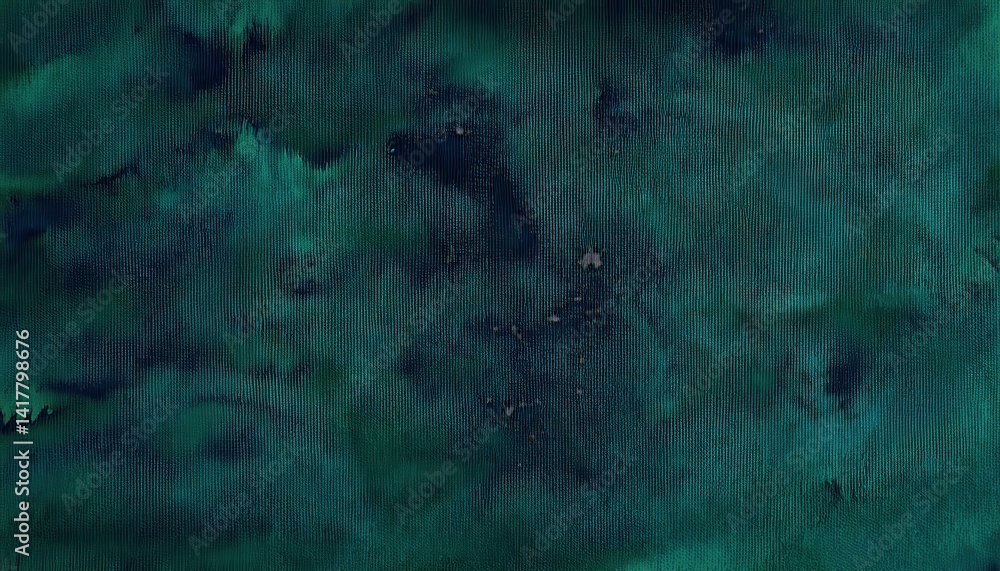 Poster deep teal textured abstract background with vertical grain pattern and watercolor effect for graphic