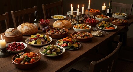 Festive Dinner Table Photo