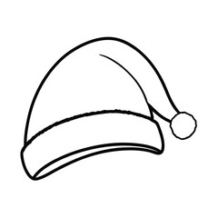 santa hat on white background 