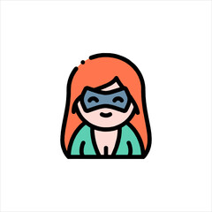 girl with long hair