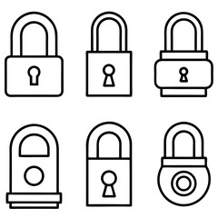 lock icon set