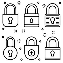 lock icon set