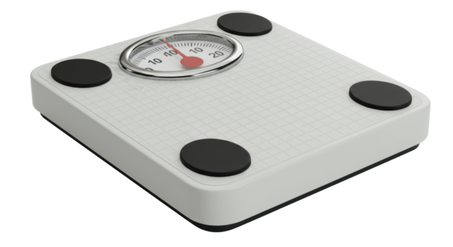Isolated Bathroom Scale Weight Measurement Fitness