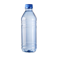 Simple blank water bottle on transparent background