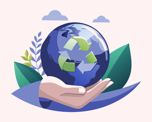 Sustainability, ecology, renewable energy to save the world from climate change