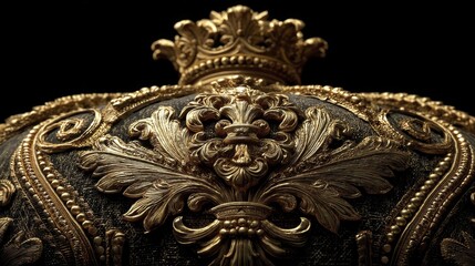 Golden crown signifying royalty power and-3 - coronation power luxurious