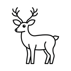 Obraz premium christmas deer icon on white background