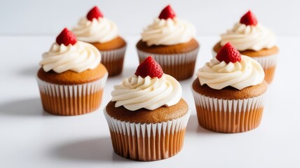 Cupcakes isolated on white background