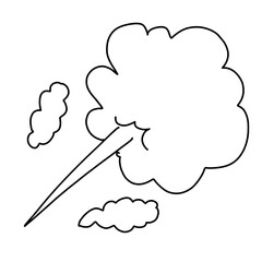 black and white wind blowing sketch