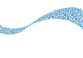 ハート柄の背景 青系の単色 ハート