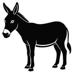 Obraz premium Donkey Vector Silhouette