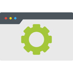 Browser Settings single vector illustration icon