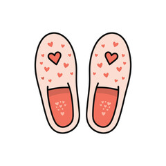 Cozy heart-patterned slippers for Mother's Day  