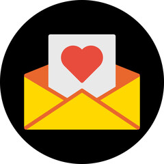 Favorite Mail single vector illustration icon