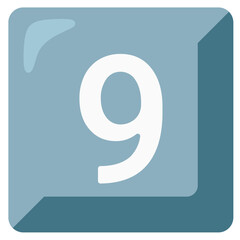 Blue Square Number 9
