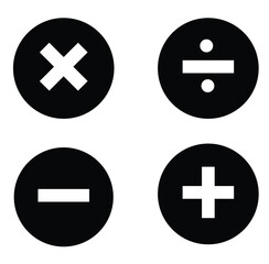 Fototapeta premium Math, of Black and White Square Icon.