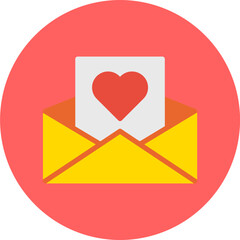 Favorite Mail single vector illustration icon
