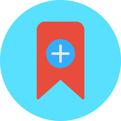 Add Bookmark single vector illustration icon