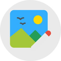 Edit Image single vector illustration icon