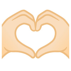 Heart Hands Light Skin
