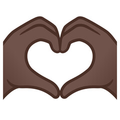 Heart Hands Dark Skin
