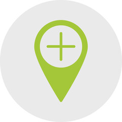 Obraz premium Add Location single vector illustration icon