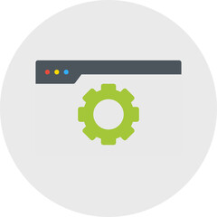 Browser Settings single vector illustration icon