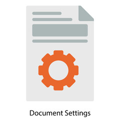 Document Settings single vector illustration icon