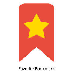 Favorite Bookmark single vector illustration icon