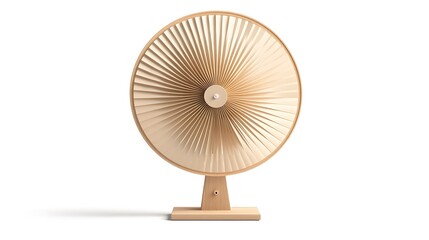 Wooden Desk Fan with Minimal Design.