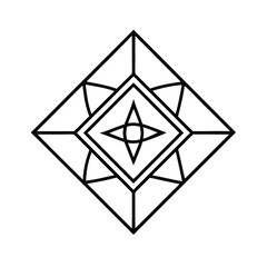 monochrome deco mandala vector art silhouette