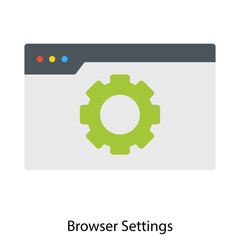 Browser Settings single vector illustration icon