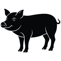A pig silhouette vector design