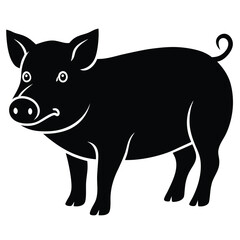 A pig silhouette vector design