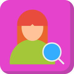 Find Female Profile single vector illustration icon
