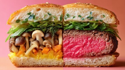Surreal Transformation PlantBased to Burger in a Single Bite