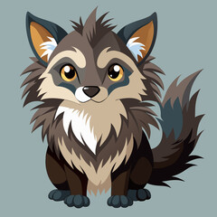 Obraz premium vector illustration of cartoon fox