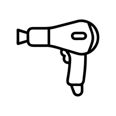 Hair Dryer with Nozzle and Handle Icon Design