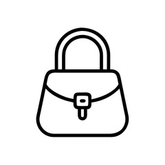 Handbag with Locking Flap Closure Icon Design