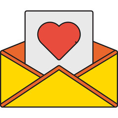 Favorite Mail single vector illustration icon