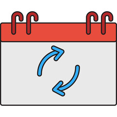 Sync Event single vector illustration icon