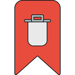 Delete Bookmark single vector illustration icon