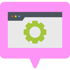 Browser Settings single vector illustration icon