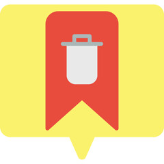 Delete Bookmark single vector illustration icon